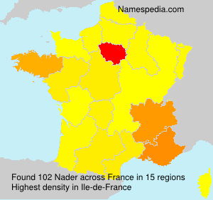 Surname Nader in France Surname Nader in France
