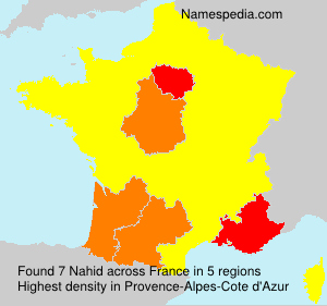 Surname Nahid in France Surname Nahid in France