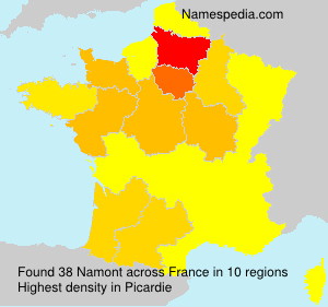Surname Namont in France