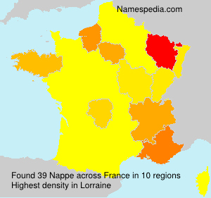 Surname Nappe in France Surname Nappe in France