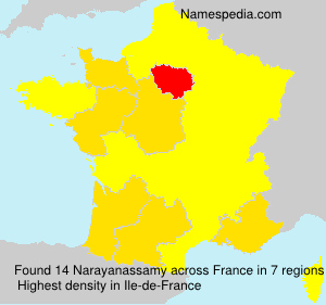 Surname Narayanassamy in France Surname Narayanassamy in France