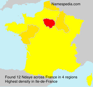 Surname Ndaye in France Surname Ndaye in France