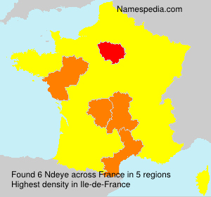 Surname Ndeye in France Surname Ndeye in France