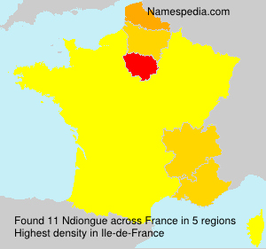 Surname Ndiongue in France Surname Ndiongue in France