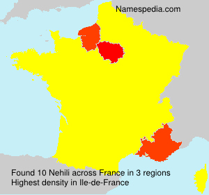 Surname Nehili in France Surname Nehili in France