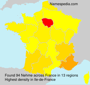 Surname Nehme in France Surname Nehme in France