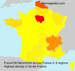 Surname Nemmiche in France Surname Nemmiche in France