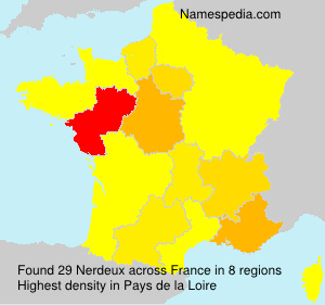 Surname Nerdeux in France Surname Nerdeux in France