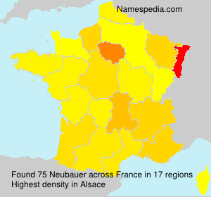 Surname Neubauer in France Surname Neubauer in France