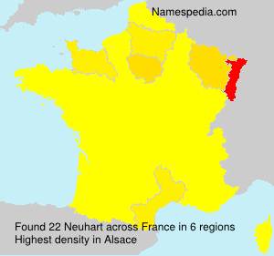 Surname Neuhart in France Surname Neuhart in France