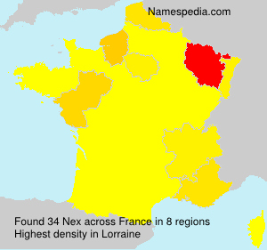 Surname Nex in France Surname Nex in France