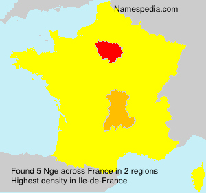 Surname Nge in France Surname Nge in France