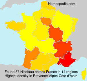 Surname Nicolaou in France Surname Nicolaou in France