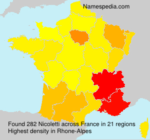 Surname Nicoletti in France Surname Nicoletti in France