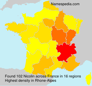 Surname Nicolin in France Surname Nicolin in France