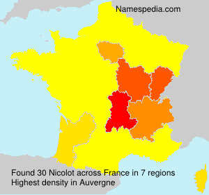 Surname Nicolot in France Surname Nicolot in France
