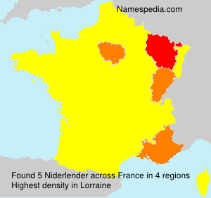 Surname Niderlender in France Surname Niderlender in France