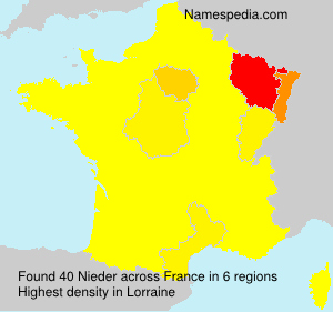 Surname Nieder in France Surname Nieder in France