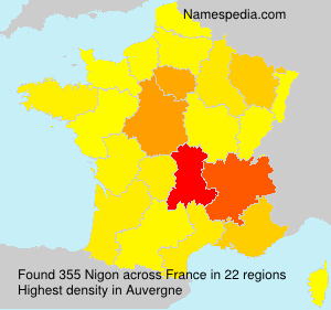 Surname Nigon in France Surname Nigon in France