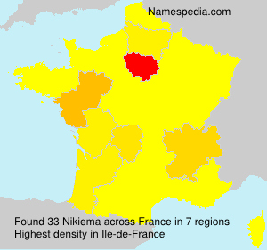 Surname Nikiema in France Surname Nikiema in France