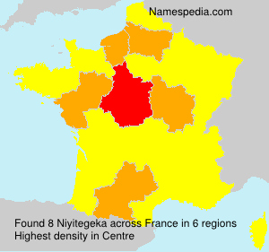 Surname Niyitegeka in France