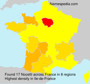 Surname Nocetti in France Surname Nocetti in France