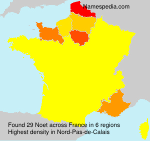 Surname Noet in France Surname Noet in France