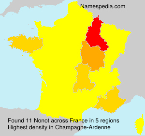 Surname Nonot in France Surname Nonot in France