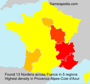 Surname Nordera in France Surname Nordera in France