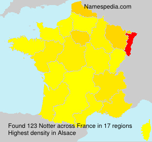 Surname Notter in France Surname Notter in France