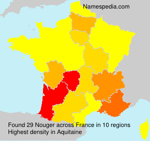 Surname Nouger in France Surname Nouger in France