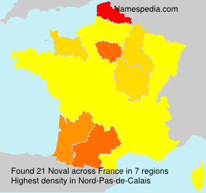 Surname Noval in France Surname Noval in France