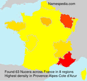 Surname Nucera in France