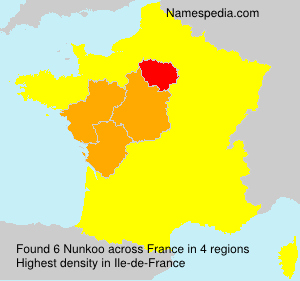 Surname Nunkoo in France Surname Nunkoo in France