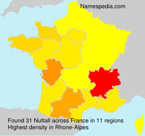 Surname Nuttall in France Surname Nuttall in France