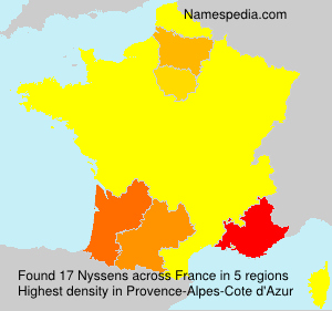 Surname Nyssens in France Surname Nyssens in France