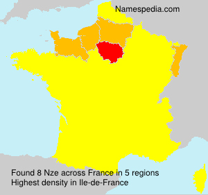 Surname Nze in France Surname Nze in France