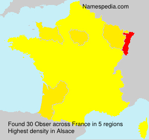 Surname Obser in France Surname Obser in France