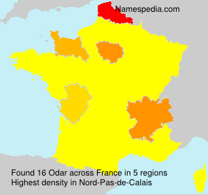Surname Odar in France Surname Odar in France