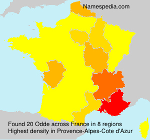 Surname Odde in France Surname Odde in France