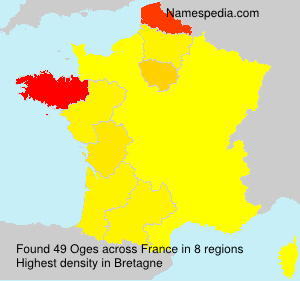 Surname Oges in France
