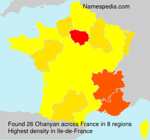 Surname Ohanyan in France Surname Ohanyan in France