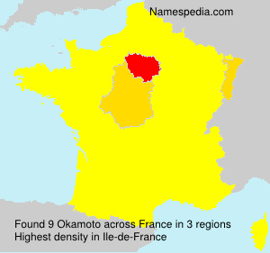 Surname Okamoto in France