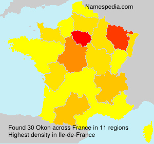 Surname Okon in France Surname Okon in France