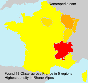 Surname Oksar in France Surname Oksar in France