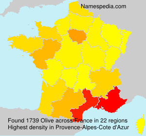 Surname Olive in France Surname Olive in France
