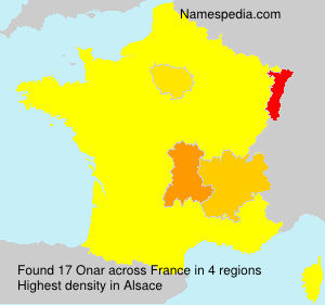 Surname Onar in France Surname Onar in France