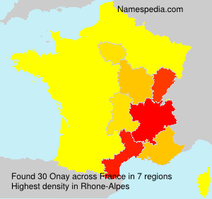 Surname Onay in France Surname Onay in France