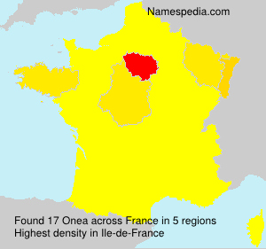Surname Onea in France Surname Onea in France