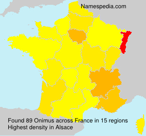 Surname Onimus in France Surname Onimus in France